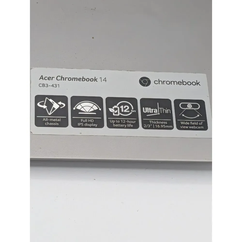 Acer Chromebook 14 C83-431 FHD 14in N3160 processor 4GB RAM 32GB Flash Storage